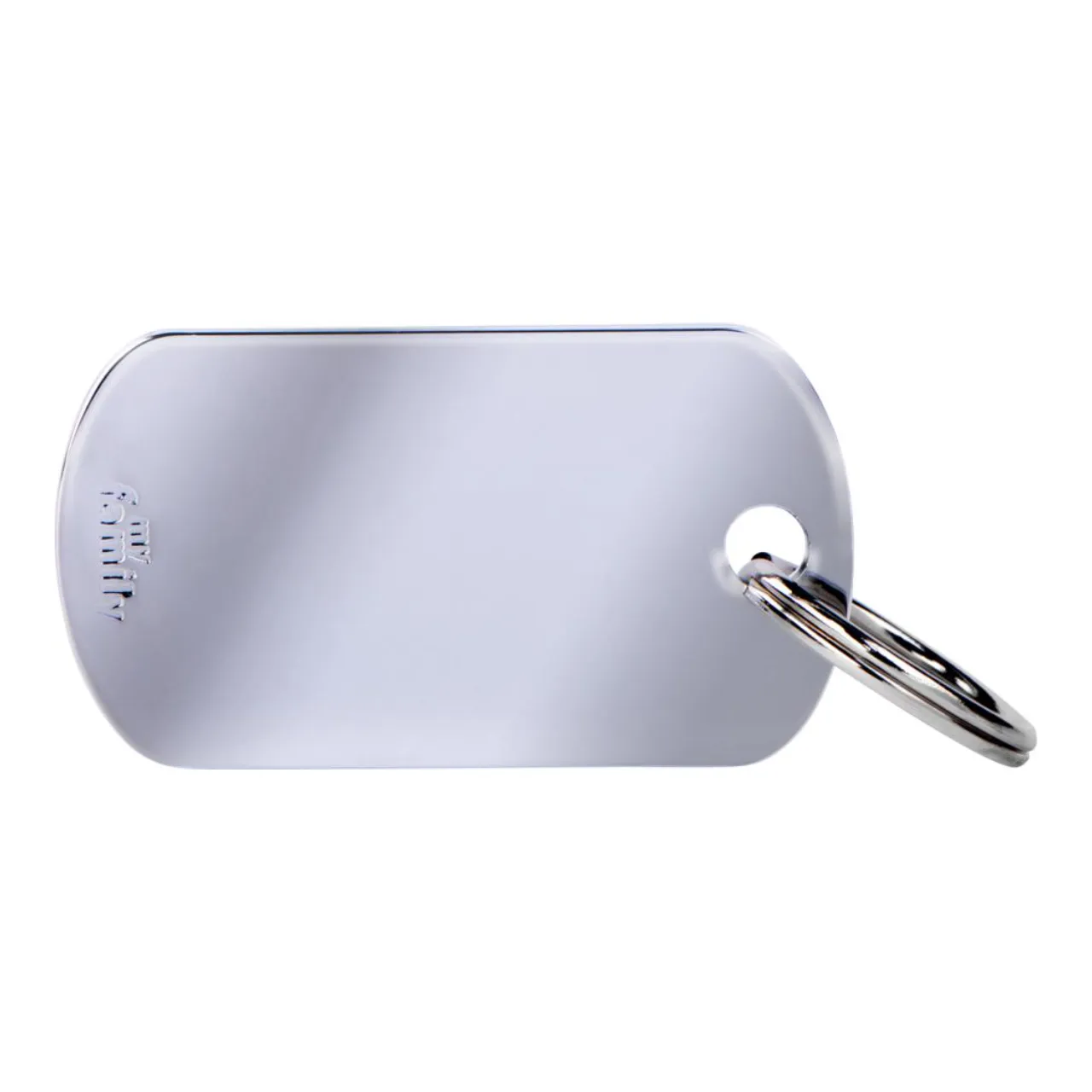 MyFamily Basic Military hundetegn chrome Small - Klassisk ID tegn i metal
